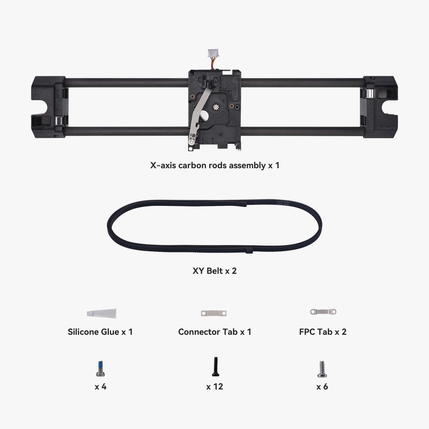 X-Axis Carbon Rods Assembly