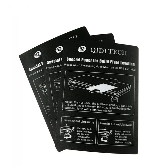 Leveling Papers for QIDI 3D Printers (3 pcs)