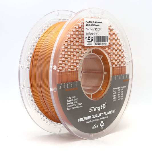 Sting3D Silk Dual Gold + Rose Gold PLA Filament